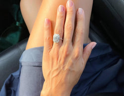 Bague style Art Déco en platine et diamant - Castafiore