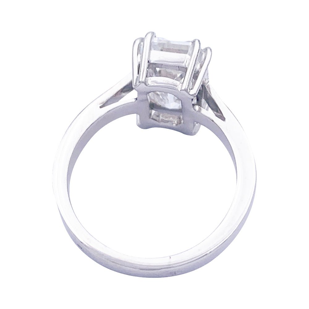 Bague taille émeraude, or blanc - Castafiore