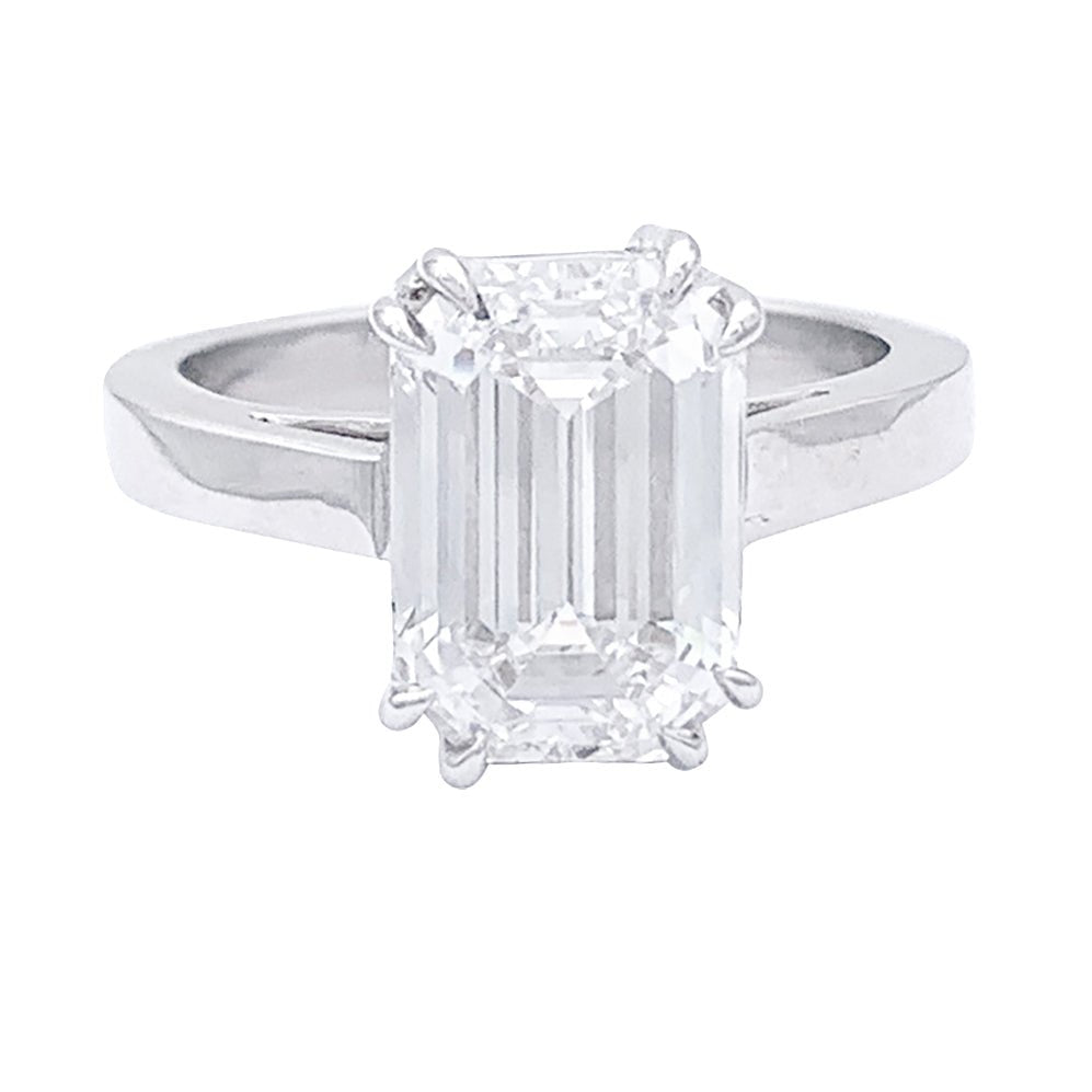 Bague taille émeraude, or blanc - Castafiore