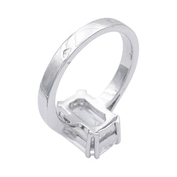 Bague taille émeraude, or blanc - Castafiore