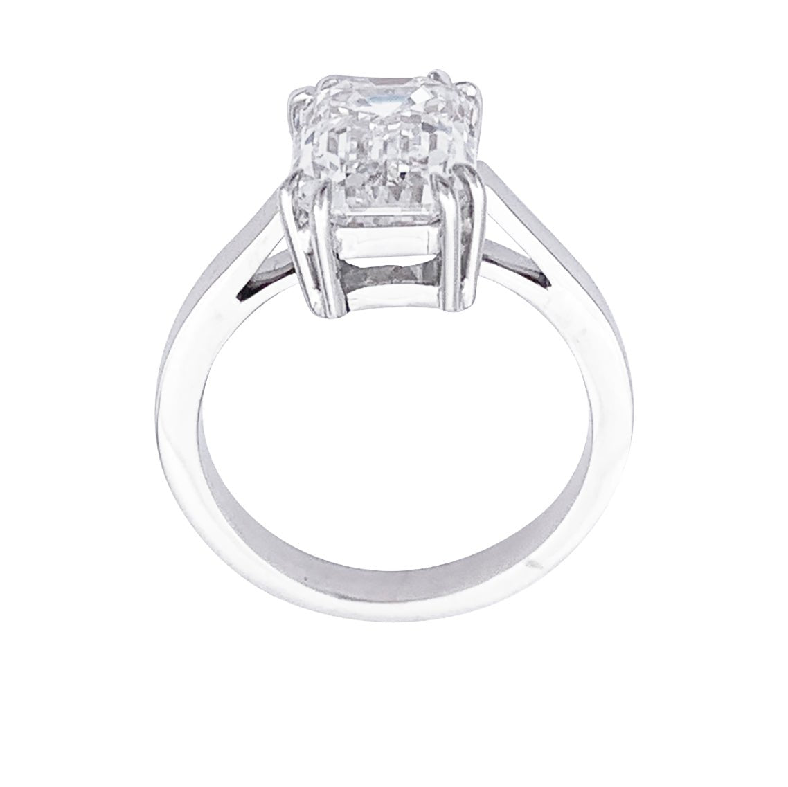 Bague taille émeraude, or blanc - Castafiore