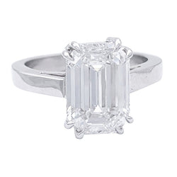 Bague taille émeraude, or blanc - Castafiore