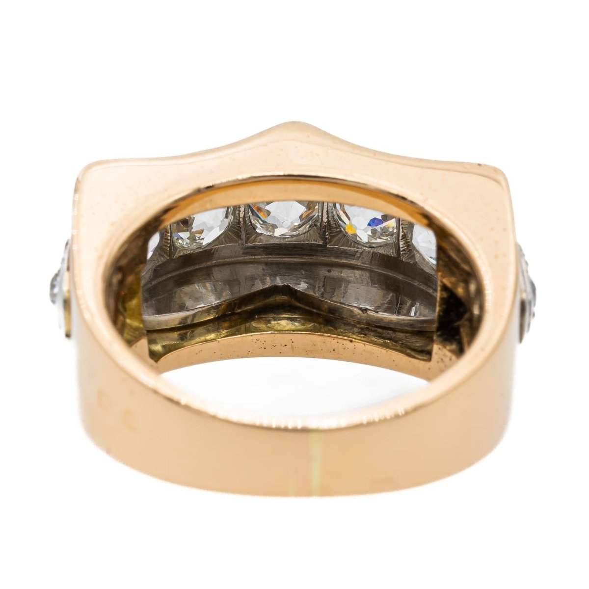 Bague Tank en or jaune et diamants - Castafiore