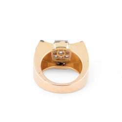 Bague Tank en or jaune et platine - Castafiore