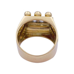 Bague Tank en or jaune, platine, diamants - Castafiore