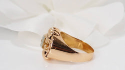 Bague Tank en or rose et diamant - Castafiore