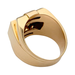 Bague Tank en or rose, platine, diamants - Castafiore