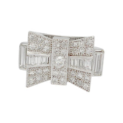 Bague Tank en platine et diamants - Castafiore
