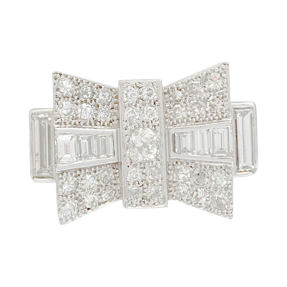 Bague Tank en platine et diamants - Castafiore