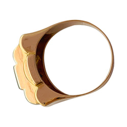 Bague tank or rose, blanc et diamants - Castafiore