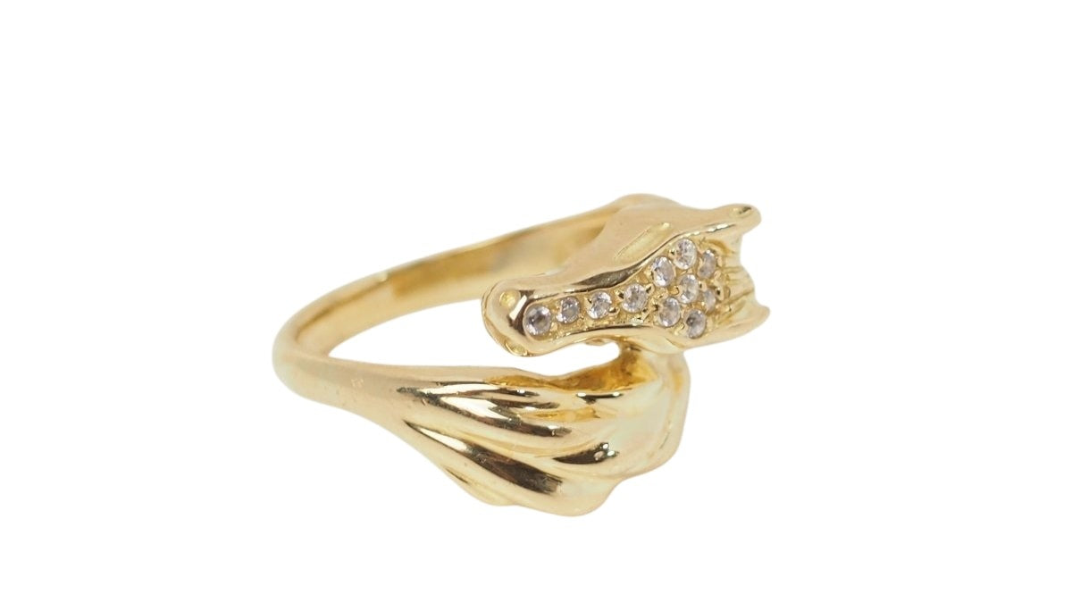Bague Tête de cheval en or jaune et diamants - Castafiore