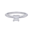 Bague TIFFANY & CO. en platine, diamant taille princesse - Castafiore