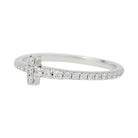 Bague TIFFANY & CO. , "Wire Tiffany T", or blanc et diamants - Castafiore