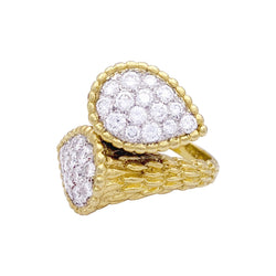 Bague Toi et Moi BOUCHERON "Serpent Bohème" en or jaune, platine et diamants - Castafiore
