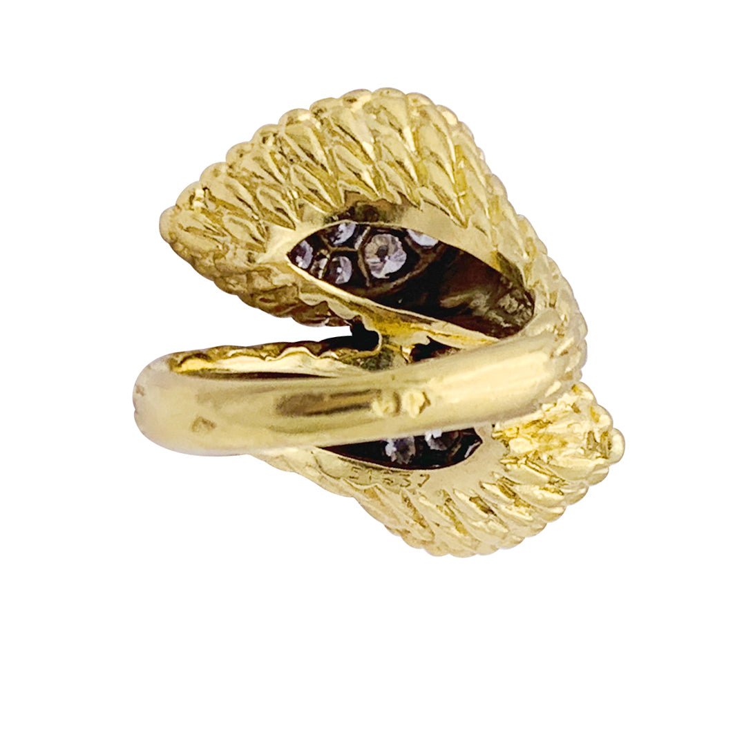 Bague Toi et Moi BOUCHERON "Serpent Bohème" en or jaune, platine et diamants - Castafiore