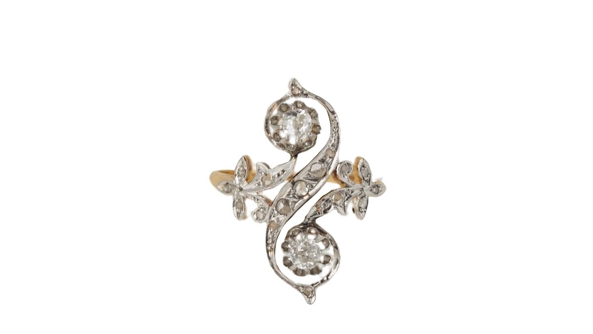 Bague Toi Et Moi En Or Bicolore Et Diamants - Castafiore