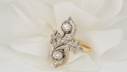 Bague Toi Et Moi En Or Bicolore Et Diamants - Castafiore