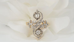 Bague Toi Et Moi En Or Bicolore Et Diamants - Castafiore