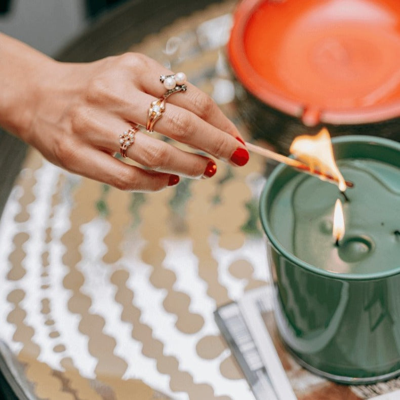 Bague "toi et moi" en or et argent - Castafiore