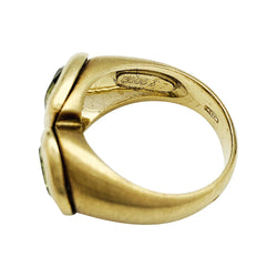 Bague toi et moi en or jaune et péridots - Castafiore