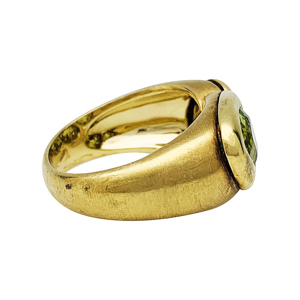 Bague toi et moi en or jaune et péridots - Castafiore
