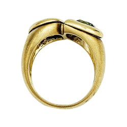 Bague toi et moi en or jaune et péridots - Castafiore