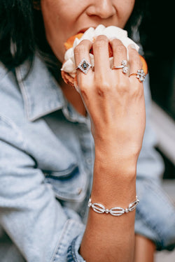 Bague "Toi et Moi" en or jaune et platine ornée de deux diamants - Castafiore