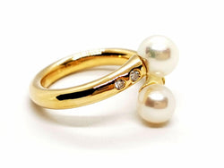 Bague Toi et Moi Or jaune Perle - Castafiore