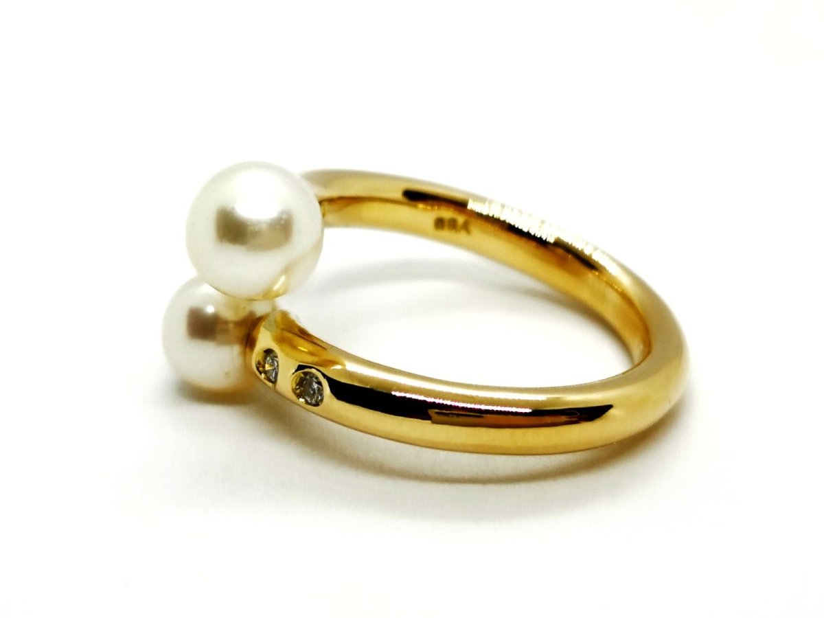 Bague Toi et Moi Or jaune Perle - Castafiore