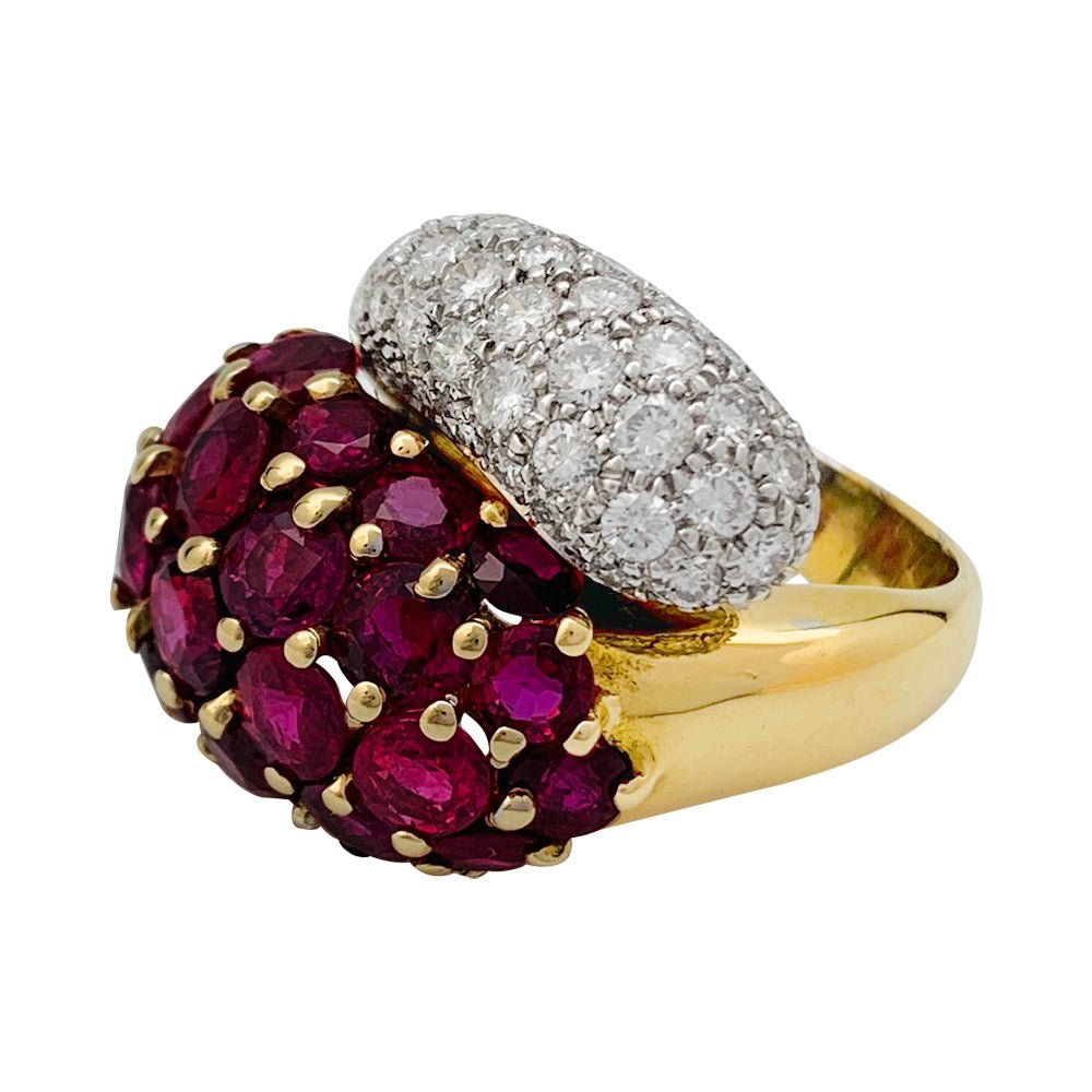 Bague "Toi & Moi", deux ors, rubis et diamants - Castafiore