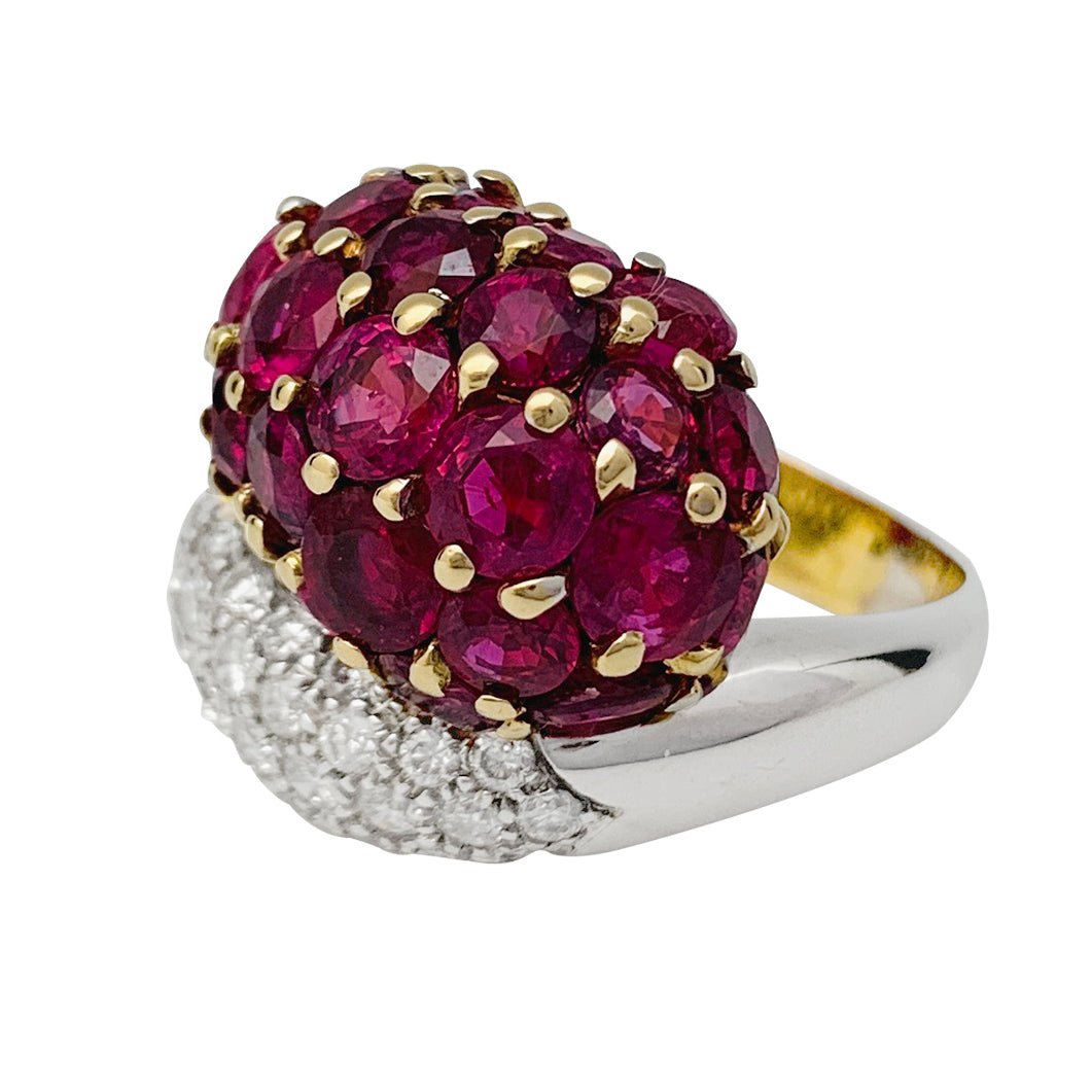 Bague "Toi & Moi", deux ors, rubis et diamants - Castafiore