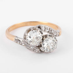 Bague Toi & Moi en diamant platine et or - Castafiore