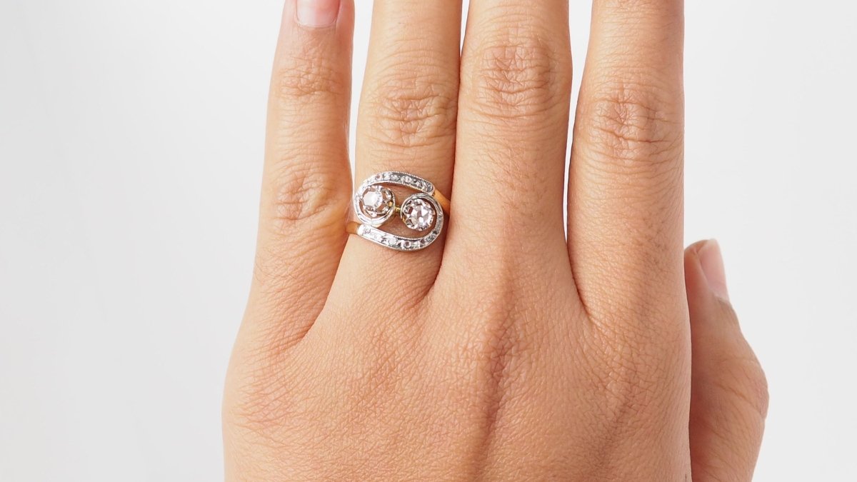 Bague Toi & Moi en or et diamants - Castafiore