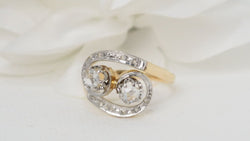 Bague Toi & Moi en or et diamants - Castafiore