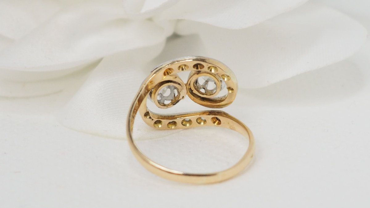 Bague Toi & Moi en or et diamants - Castafiore