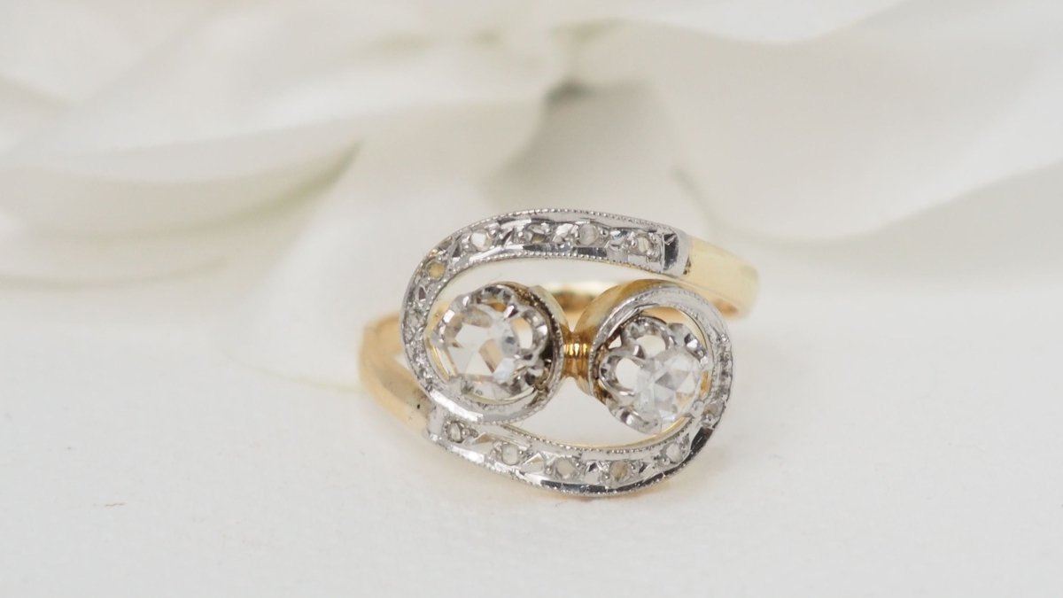 Bague Toi & Moi en or et diamants - Castafiore