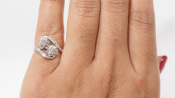 Bague Toi & Moi en platine et diamants - Castafiore