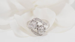 Bague Toi & Moi en platine et diamants - Castafiore