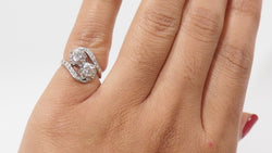 Bague Toi & Moi en platine et diamants - Castafiore