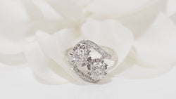 Bague Toi & Moi en platine et diamants - Castafiore