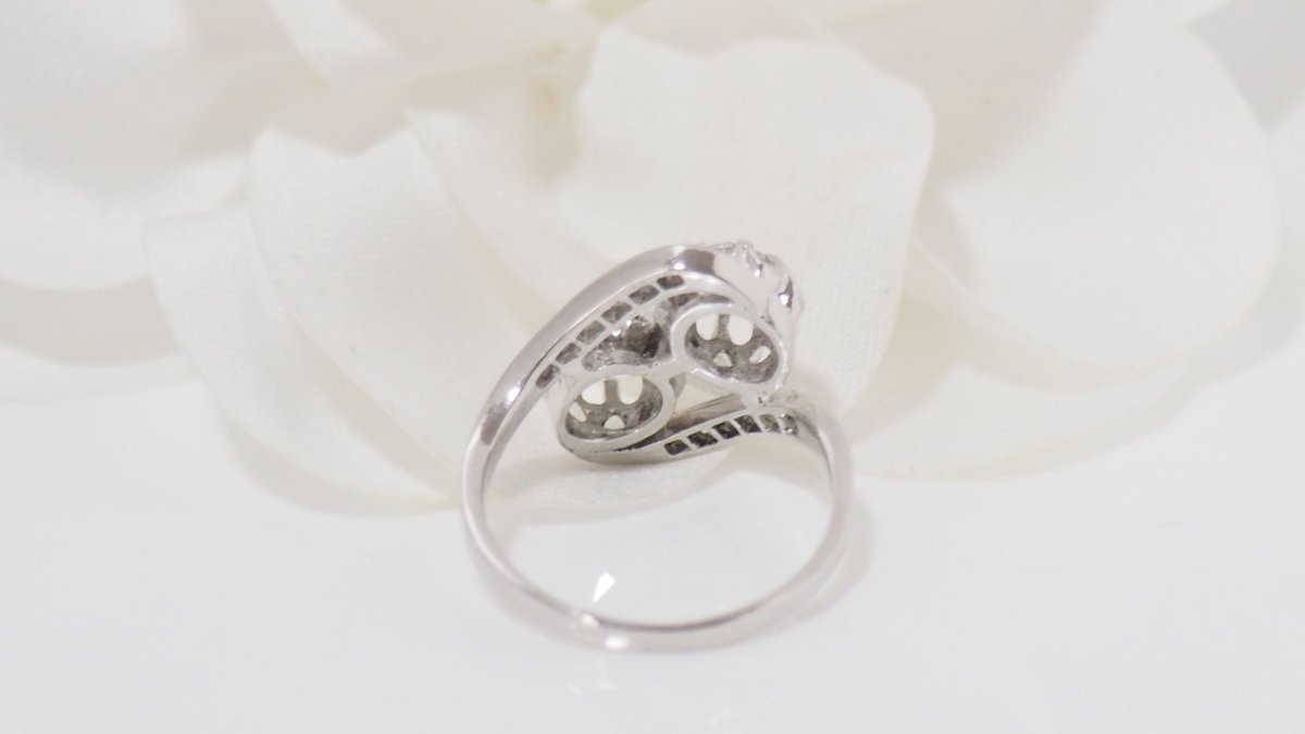 Bague Toi & Moi en platine et diamants - Castafiore