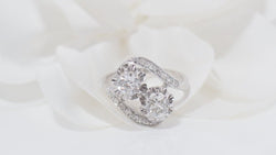 Bague Toi & Moi en platine et diamants - Castafiore