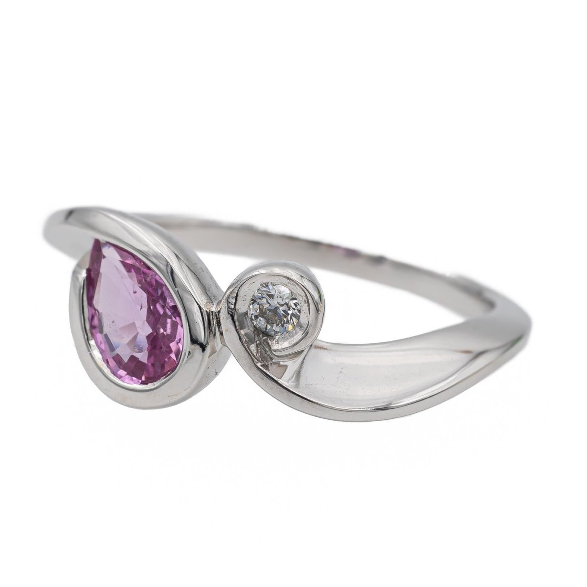 Bague Toi & Moi Or blanc Saphir - Castafiore