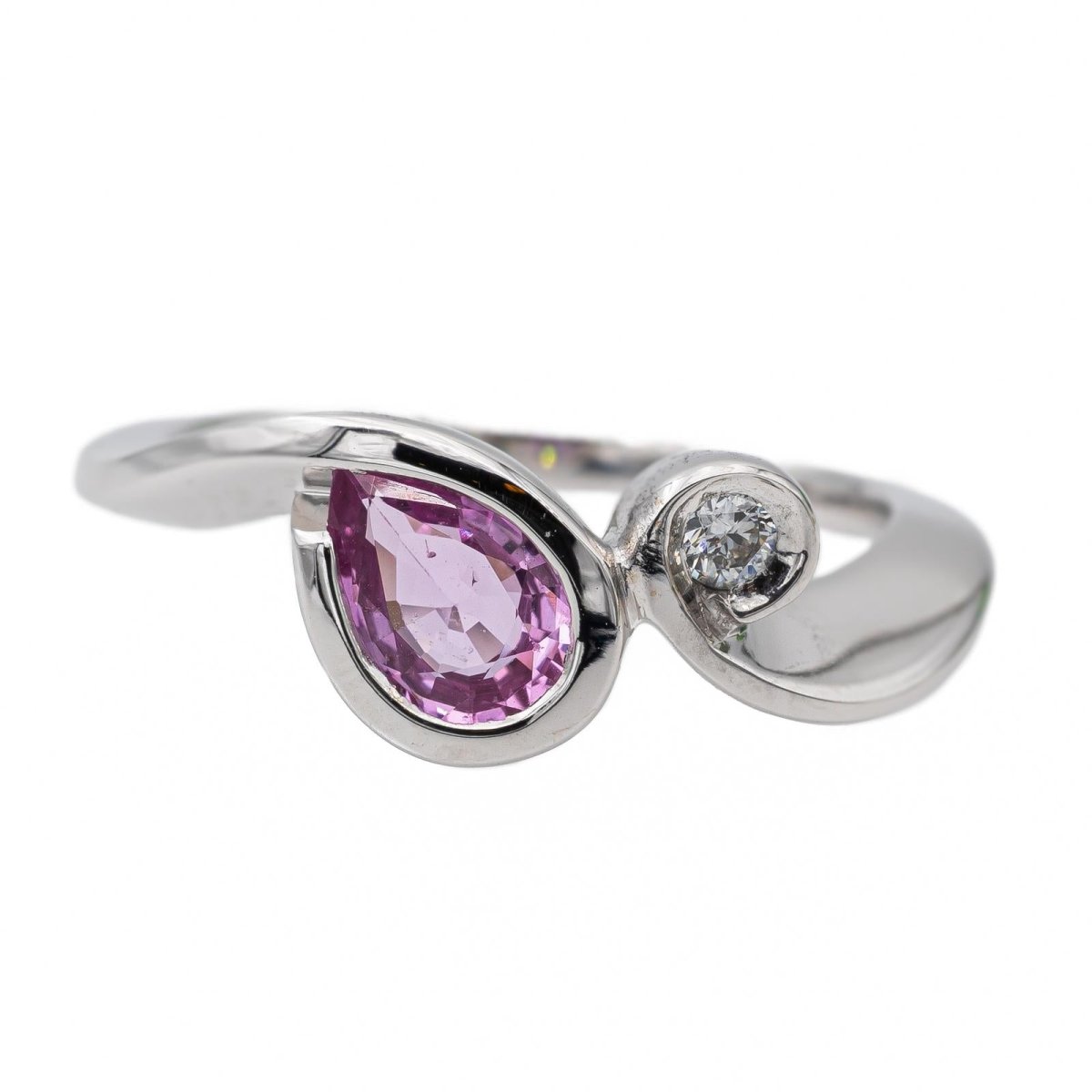 Bague Toi & Moi Or blanc Saphir - Castafiore