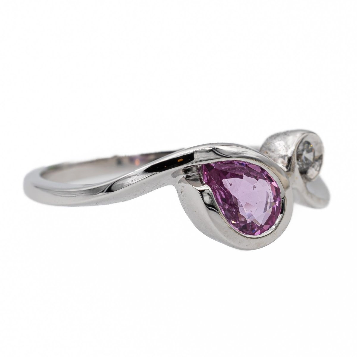 Bague Toi & Moi Or blanc Saphir - Castafiore