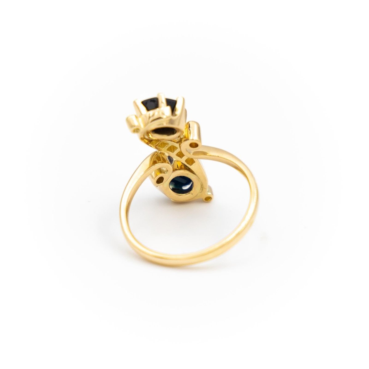 Bague Toi & Moi Or jaune Saphir - Castafiore
