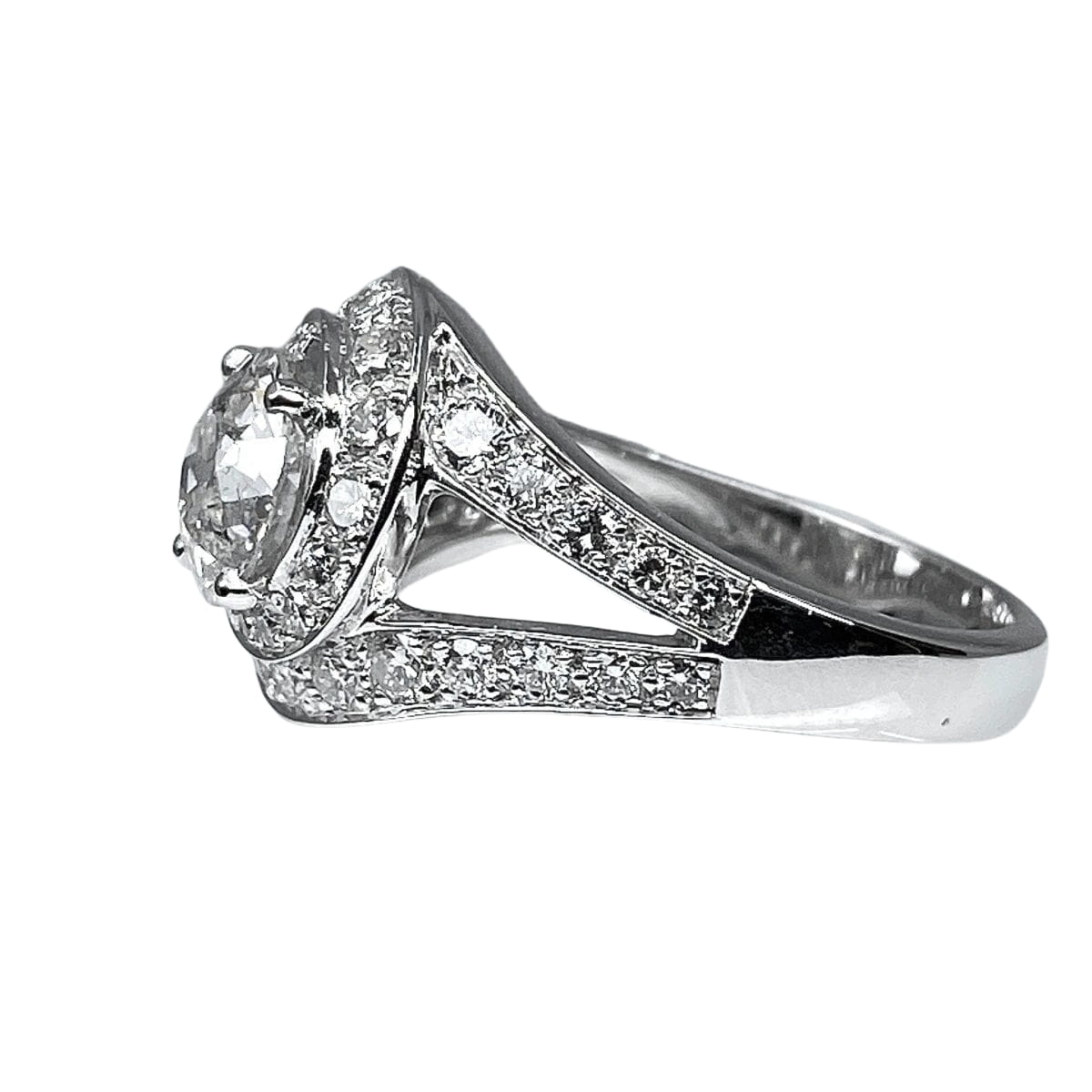 Bague tourbillon en or 18 carats en diamants - Castafiore