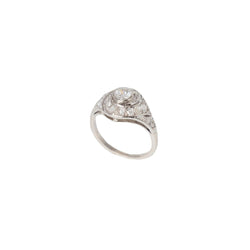 Bague "Tourbillon" en or blanc, platine et diamants - Castafiore
