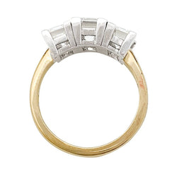 Bague trilogie diamants, or et platine - Castafiore