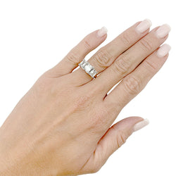 Bague trilogie diamants, or et platine - Castafiore